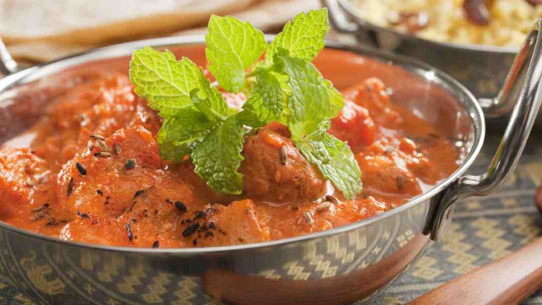 chicken tikka masala curry in Glasgow restaurant